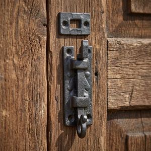 Loquet de porte en fonte noire rustique de qualité supérieure avec design décoratif pour poignée de porte d'entrée, orientation droite, provenance Inde - Product Image 4