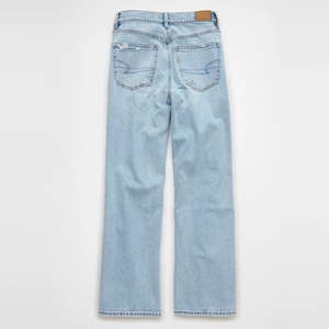 Pantalones vaqueros de Mujer desgastados pierna ancha cintura alta lavado ácido nueva moda al por mayor pantalones vaqueros rasgados talla grande 2XL <span class=keywords><strong>para</strong></span> mujer - Product Image 2