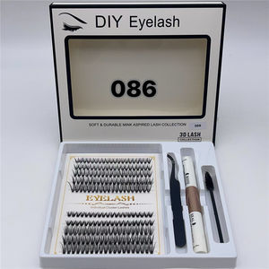 Kit de pestañas gruesas prefabricadas, kit de extensiones de pestañas individuales, kit de pestañas con volumen, con caja de embalaje - Product Image 4