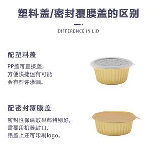 Round Aluminum Foil <b>Lunch</b> <b>Box</b> 1200ml Microwave Safe Disposable With Lid - Product Image 5