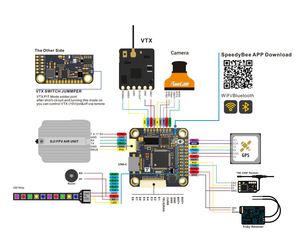 ตัวควบคุมการบิน T-MOTOR F7 PRO STM32F722 RET6 V2 แบบ Type-C พร้อม Wi-Fi ในตัว 8x PWM BF/INAV ผลิตจากโลหะและพลาสติก สำหรับโดรนแข่ง RC - Product Image 5