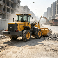 Chargeuse sur pneus Weichai Diesel 16 tonnes à performance stable, hauteur de déchargement maximale 3300 mm, pour la construction urbaine et le recyclage des déchets