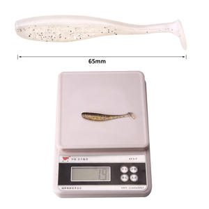 Nuevo señuelo de pesca de cebo blando de 1.9g y 6.5cm, cebo artificial de cola en T de dos tonos para lubina, 20 unidades por bolsa. - Product Image 5