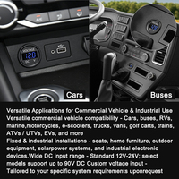 Voltmeter Digital DC Mini 12V 24Volt dengan Layar LED untuk Camper RV Kapal