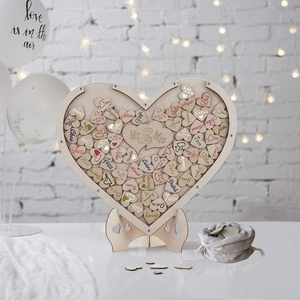 Wholesale <strong>Personalised</strong> Heart Wood <strong>Wedding</strong> <strong>Guest</strong> <strong>Book</strong> for <strong>Wedding</strong> Decorations <strong>Wedding</strong> Souvenirs - Product Image 2