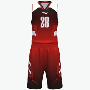 Conjuntos de uniformes de baloncesto personalizados para hombre al por mayor camisetas cómodas secas transpirables profesionales camiseta de baloncesto barata NBAA