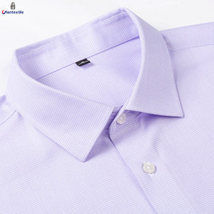 Envío listo para hombres sólido púrpura Mini camisas a cuadros 100% algodón antiarrugas sin hierro transpirable camisas <span class=keywords><strong>de</strong></span> <span class=keywords><strong>vestir</strong></span> formales <span class=keywords><strong>de</strong></span> un solo pecho - Product Image 4