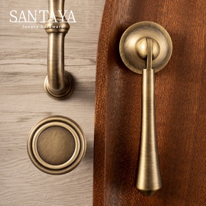 Tiradores de latón antiguo Santaya para gabinetes, tiradores de cajones de 3-4/5 pulgadas, herrajes para gabinetes de cocina, baño y tocadores - Product Image 4