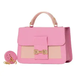 Sac bandoulière Fana Lesly Rosa en polyester à motif bonbon avec fermeture éclair, sac à bandoulière tendance pour femme, usage quotidien estival - Product Image 4