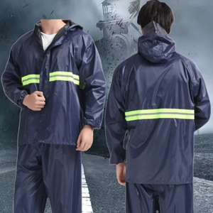 Oxford Cloth Split Waterproof Windproof <strong>Men's</strong> Camping Hiking Outdoor Riding Full-body Anti-rainstorm Thickened <strong>Raincoat</strong> - Product Image 3