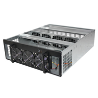Dual 1650w PSU 12 GPU ensemble complet PC Case 4U serveur complet Case System Frame