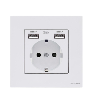 Panel Táctil Estándar para Chimenea, Acero Inoxidable Cepillado Gris, Estándar Europeo 86, Interruptor de Pared Francés, Enchufe de 16A Tipo C con Carga Rápida - Product Image 4