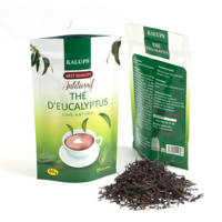 Sachet d'emballage de thé imprimé sur mesure, refermable avec fermeture éclair, qualité alimentaire, pochette autoportante, anti-odeur, anti-humidité, en aluminium et Mylar