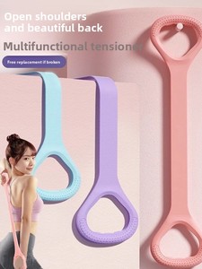 Set di 3 Fasce di Resistenza Multifunzionali in Silicone a Forma di 8, Alta Elasticità per Allenamento <span class=keywords><strong>Braccia</strong></span>/Schiena/Petto - Product Image 4