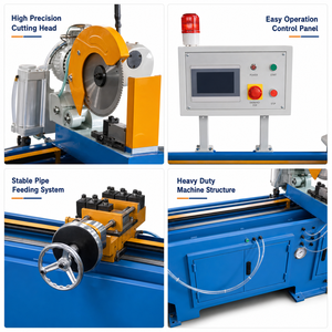 Semi-automatic Circular Cold Saw Metal Pipe <b>Cutting</b> <b>Machine</b> Servo Feeding High Precision Stainless Steel Tube Cutter for Furnitu - Product Image 3