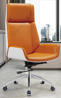 Chaises de bureau en cuir véritable de direction pivotantes ergonomiques de luxe