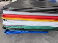 Bâche en PE imperméable argentée et noire pour extérieur, pour chantier de construction, protection des matériaux de construction