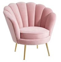 Fauteuil d'appoint moderne en velours vert et rose, design nordique, pour salon, hôtel, hall d'entrée