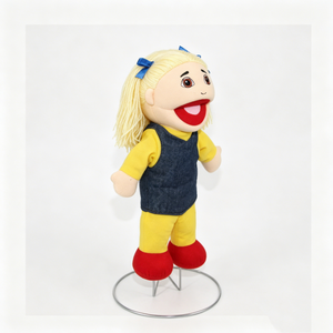 Marioneta de peluche suave personalizada para niñas, marioneta con boca móvil, marioneta infantil duradera, marioneta de tela lavable, marioneta de personaje de alta calidad - Product Image 1