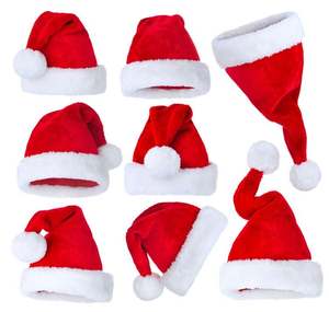Chapeau de Noël rouge en peluche de 40 cm pour décoration - Product Image 5