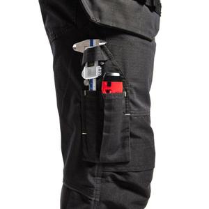 BLAKLADER - 149613309933D124 Pantalones de servicio elásticos con bolsillos para uñas Negro/Amarillo-PANTALONES DE TRABAJO EAN 7330509548745 - Product Image 4