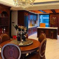 Meubles de villa sur mesure pour toute la maison, conception 3D CAD, personnalisation complète de la maison de style américain à Foshan