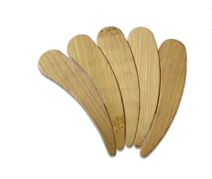Customized Logo Mini Eco Bamboo Skin Care DIY Mixing Tool Facial Cream Spatula Bamboo Spoon