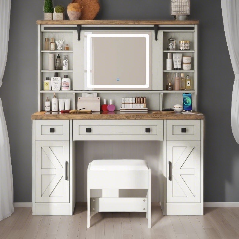 white christmas dresses Ashton Oak and Cream Painted Dressing Table