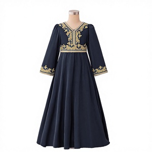 Abaya d'été respirante pour filles, style Dubaï, imprimé animalier, vintage, pour festival et spectacle, pour enfants - Product Image 2