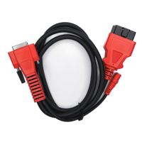 Cable de prueba principal DTS de 2 filas DB15 a OBD2 de 16 pines, adaptador de escáner diésel J1962, cable de diagnóstico OBDII