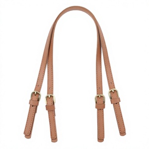 Sangle de sac à bandoulière en cuir à double boucle détachable, faite à la main, pour sac à main, poignée DIY, prête à être expédiée - Product Image 2