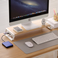 Computer Desktop Screen Riser Stand ABS Plastic Desktop Storage Rack Bookshelf Office Desk Laptop Monitor Stand