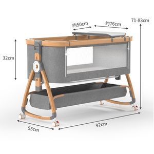 Cuna Móvil Ajustable de Aleación de Aluminio para Recién Nacidos, Diseño Plegable para Junto a la Cama, Multifuncional para Dormitorio, Sala de Estar, Hospital y Exteriores - Product Image 2