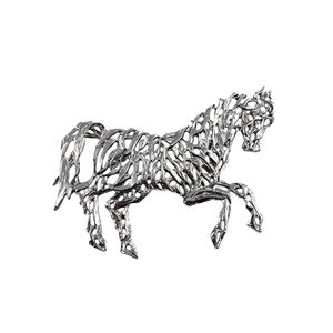 Spilla a Forma di Cavallo in Metallo Traforato di Lusso all'Ingrosso per Accessori da Uomo, <span class=keywords><strong>Moda</strong></span> <span class=keywords><strong>Stilista</strong></span> e Individualità - Product Image 3