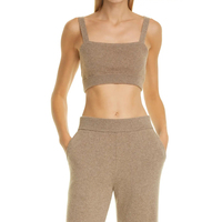 GUOOU Costume en cachemire Camisole en cachemire Pantalon en tricot Ensemble deux pièces Ensemble pour femmes Pull