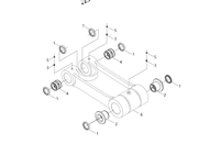 Pièces de rechange pour excavatrice et chargeuse : Bras oscillant en U, fourche de bras oscillant, trou de roulement, graisseur