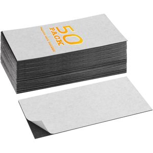 Yoseng confezione da 50 pezzi di carta da visita autoadesiva con carta magnetica da 3.5 pollici X 2 pollici con supporto magnetico a rotolo di fogli - Product Image 2