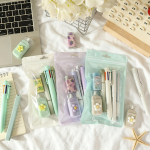 Kit de Papeterie Scolaire et de Bureau Mignon pour Enfants, Couleurs Violet Rose Bleu, Prix Usine, Idéal comme Cadeau - Product Image 3