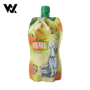 Pochette souple personnalisée anti-fuite avec bec verseur pour purée <span class=keywords><strong>de</strong></span> fruits, aliments pour bébés, boissons énergétiques et jus, avec bouchon <span class=keywords><strong>de</strong></span> sécurité enfant - Product Image 4