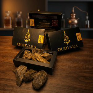 Sanai Zilal Oud 100g OUDVARA Copeaux d'encens de bois d'Oud Premium 100% Naturels Parfum Indien Aromatique Utilisation Toutes Saisons - Product Image 1