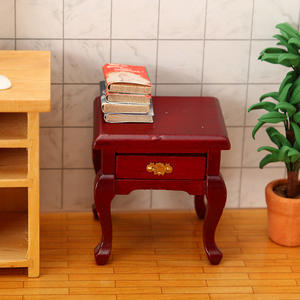 1:12 bricolage armoire en bois meuble TV coffre tiroirs chevet côté armoire Miniature décoration modèle pour maison de poupée - Product Image 5