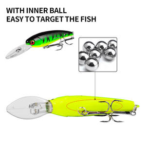 Isca Crankbait Wobbler de Alto Desempenho 9cm 7.28g com Anzóis Triplos para Pesca de Zander, Truta, Robalo e Lúcio em Lagos, Flutuante, Plástico Rígido - Product Image 5