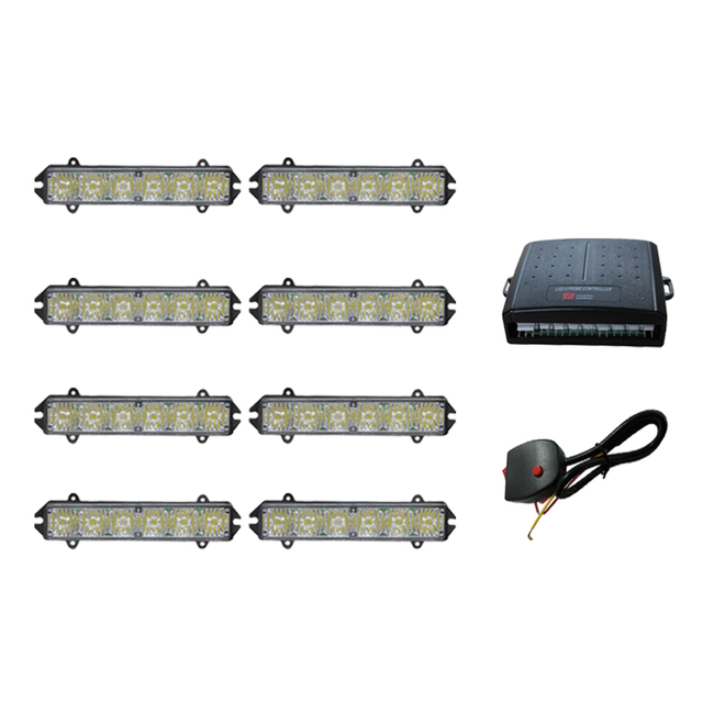 12v Automatic Emergency Light with Remote Control Strobe Warning 48w Grille New Condition LED Headlight Bus Stop Function