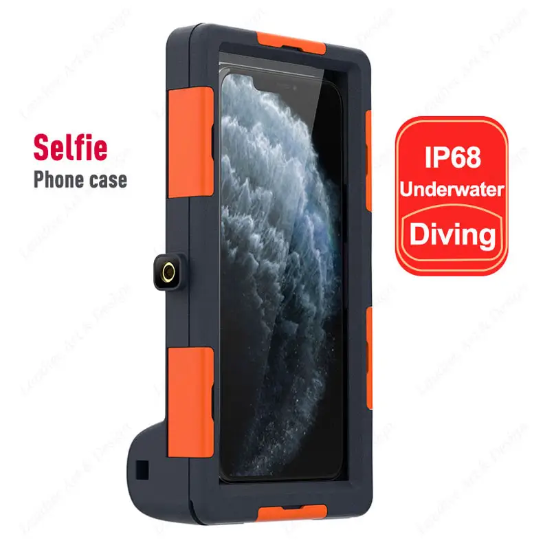 Laudtec SJK092 3D 360 Full Cover Diving Lanyard Clear Holder Shellbox custodia per telefono impermeabile per Iphone 15 14 13 12 Plus Pro Max