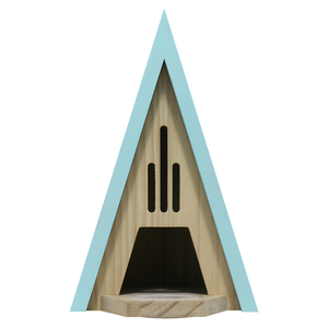 Nichoir triangulaire <span class=keywords><strong>en</strong></span> <span class=keywords><strong>bois</strong></span> de pin <span class=keywords><strong>pour</strong></span> oiseaux de jardin, à suspendre <span class=keywords><strong>en</strong></span> extérieur, taille personnalisée - Product Image 1