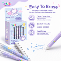 Stylo gel effaçable en gros KAIX Clean Erasing, pointe fine 0,5 mm, encre bleue, pour l'écriture des étudiants