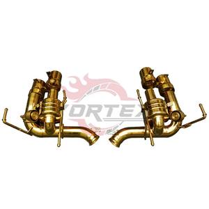 Sistema de Escape Electrónico Vortex de Acero Inoxidable Edición Oro con Válvula Dorada para Ferrari F12 con Sistema de Escape Catback con Válvula - Product Image 1