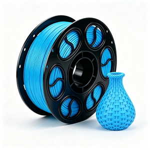 Filament d'impression 3D PLA Premium, couleur unique, surface métallique brillante, précision dimensionnelle ±0,02 mm, pour la fabrication de modèles de vases décoratifs - Product Image 1