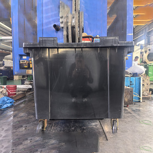Contenedor de Basura para Exteriores de Gran Capacidad, 660L, Polietileno (PE), Rectangular, con Ruedas, para Uso en Saneamiento Urbano - Product Image 1