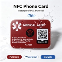 Carte téléphonique NFC personnalisée, étiquette NFC programmable sur métal
